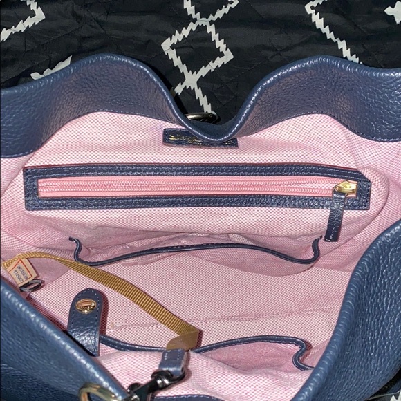 Navy Dooney & Bourke Belvedere Logo Shoulder Bag - Picture 2 of 4